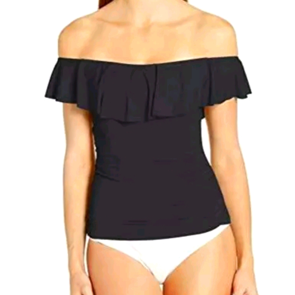 La Blanca Island Goddess Off Shoulder Tankini